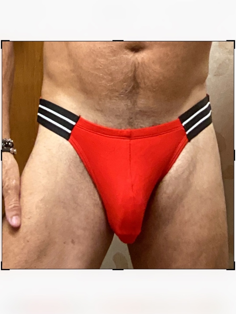 Sexy red and black brief, large.
